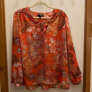 Ana Patterned Long Sleeved Blouse